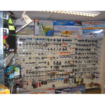 Exemple d'agencement d'un magasin de modelisme, maquette, miniature