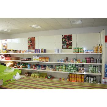 Gondole murale épicerie sociale