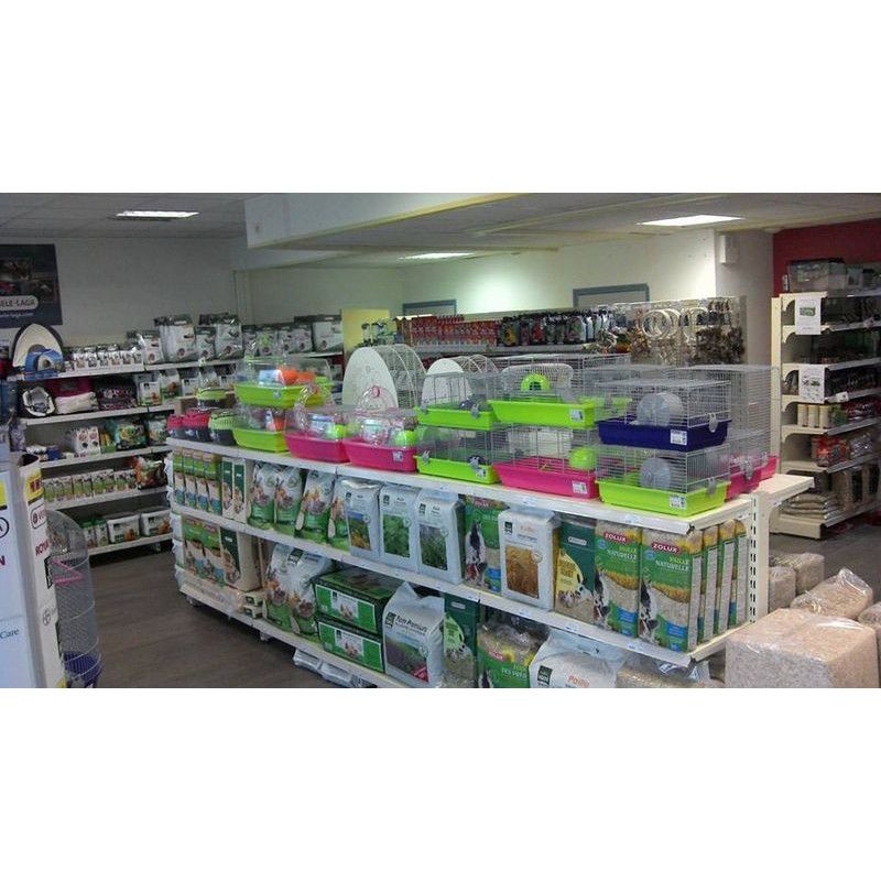Amenagement magasin Animalerie de  Gondoles Racks, produits suspendus