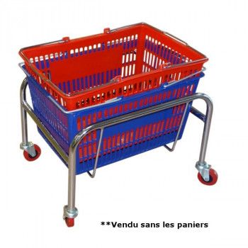 Support à roulette pour paniers, Vente Equipement pour le magasin - Equipement et Rayonnage pour