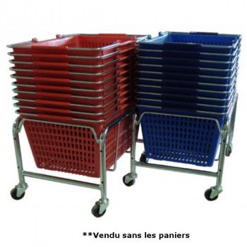 Support à roulette pour paniers, Vente Equipement pour le magasin - Equipement et Rayonnage pour
