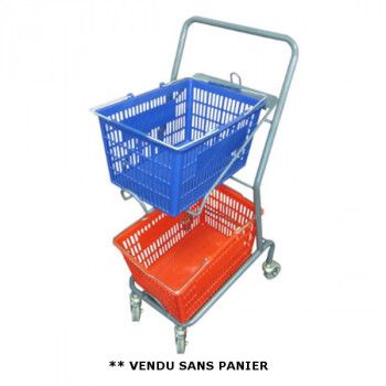 Chariot porte panier (support) - Equipement pour magasin