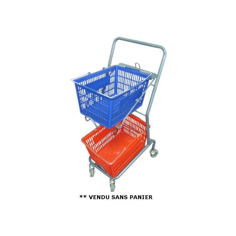 Chariot porte panier (support) - Equipement pour magasin