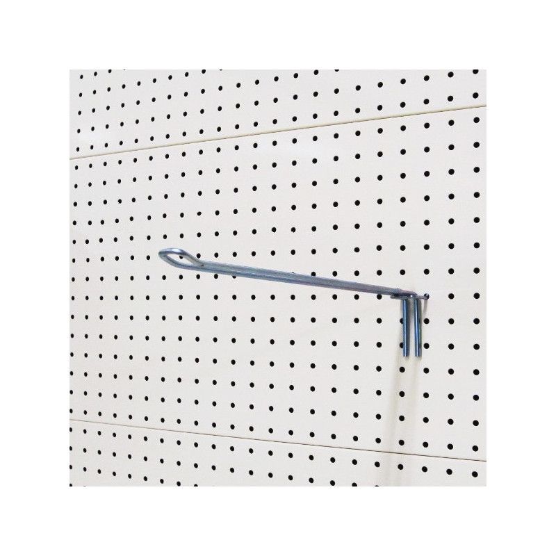 Broche double de 300 mm pour fond perforé sans porte etiquette de prix
