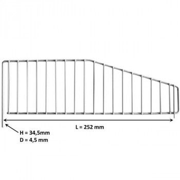 Grille de Separation Laterale pour tablette de gondole