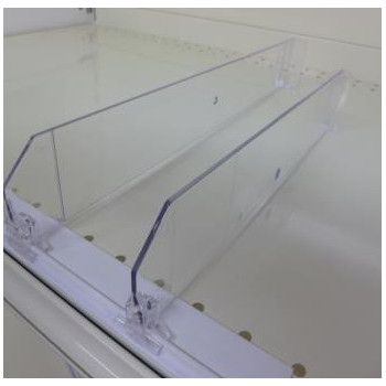 Séparateur de tablette en plexiglass pour Les Tablettes de Gondoles