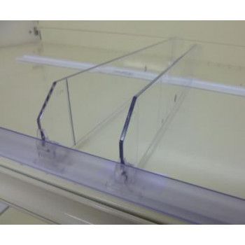 Séparateur de tablette en plexiglass pour Les Tablettes de Gondoles