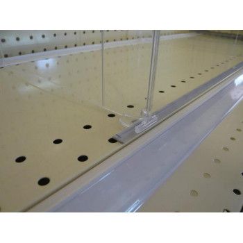 Rail fixation adhésif transparent 9 mm pour séparateur plexiglas - RDM