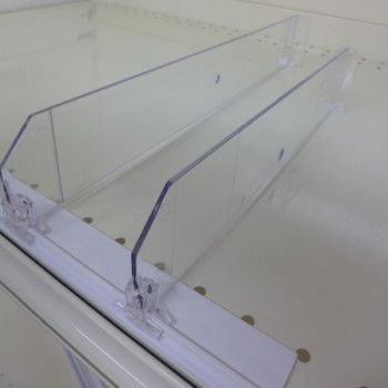 Rail de fixation blanc 30 mm pour séparateur plexiglas - RDM