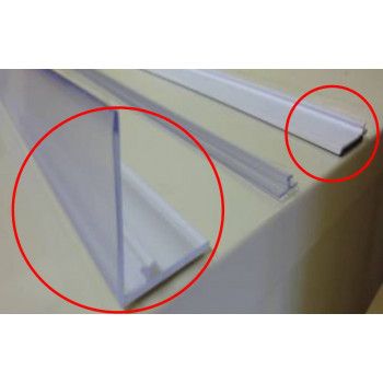 Rail de fixation blanc 30 mm pour séparateur plexiglas - RDM