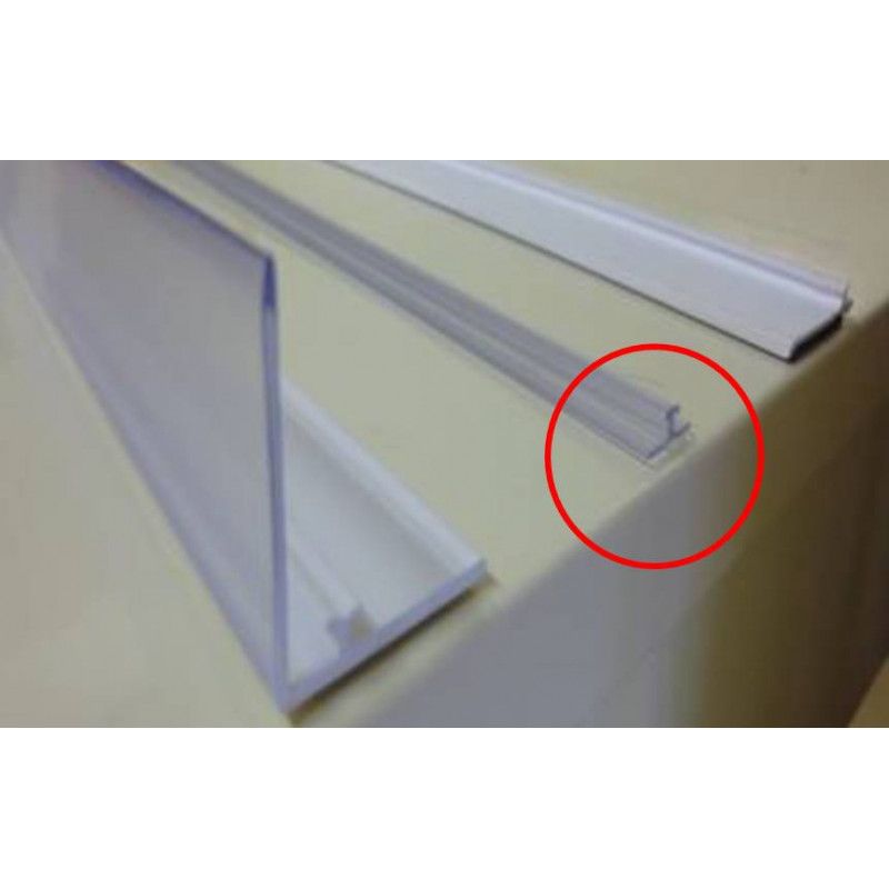 Rail fixation adhésif transparent 9 mm pour séparateur plexiglas - RDM